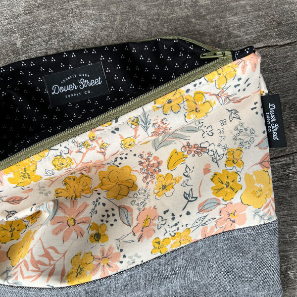 Summer Blooms Notions Pouch - Large