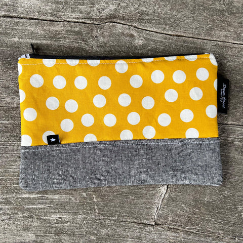 Yellow Dot Notions Pouch - Small