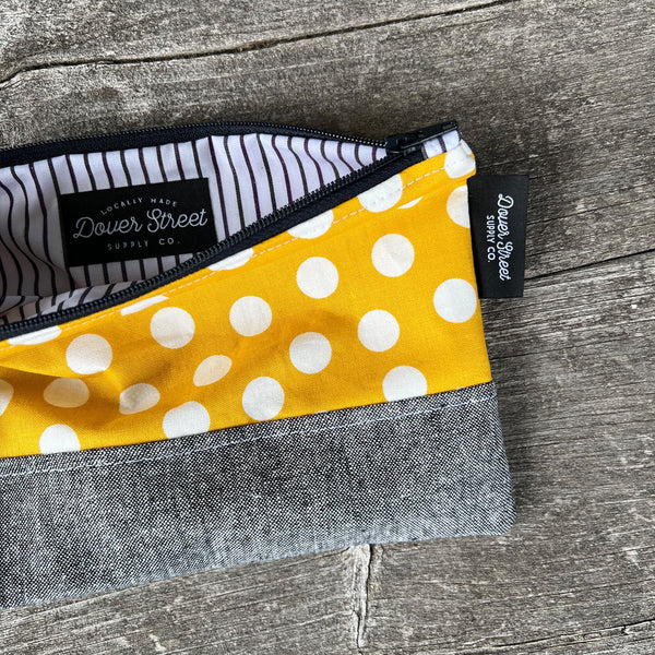 Yellow Dot Notions Pouch - Small