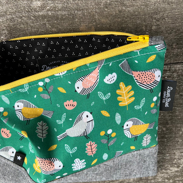 Spring Birds Notions Pouch - Medium