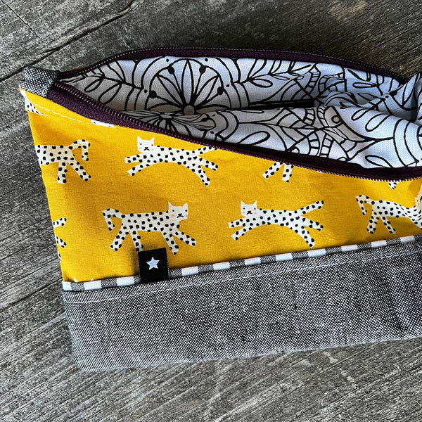 Yellow Cats Notions Pouch - Small