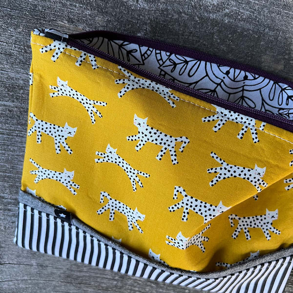 Yellow Cats Notions Pouch - Medium