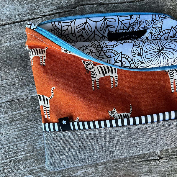 Orange Cats Notions Pouch - Medium